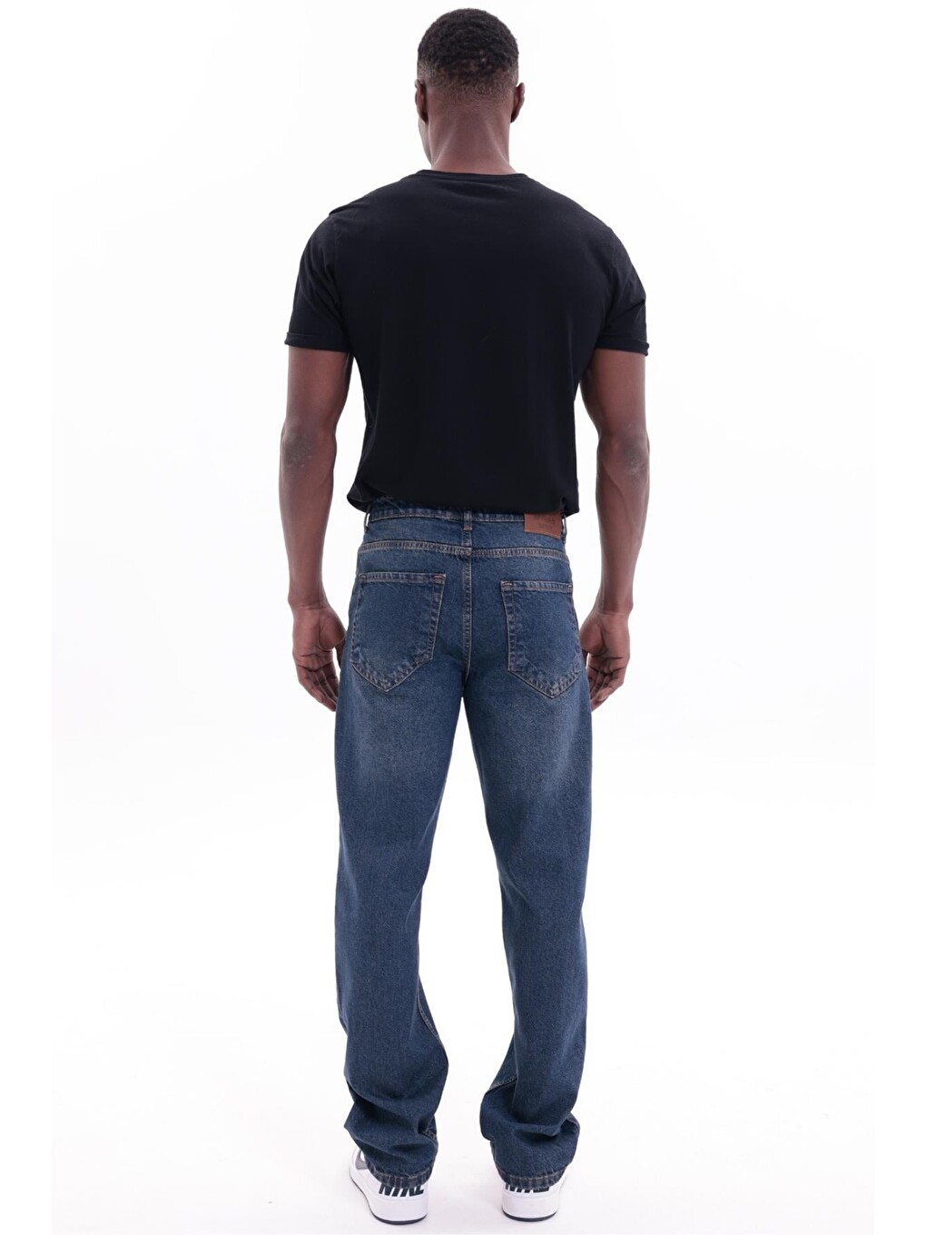 Lacivert Erkek Baggy Bol Kesim Jean Pantolon-6