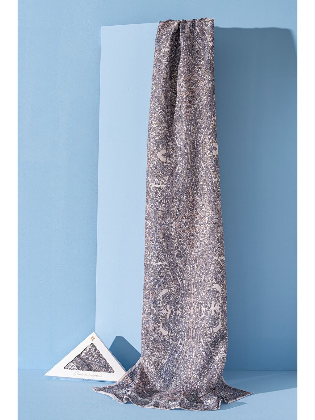 Lila Kadın Etnik Desen Soft Nysa Şal