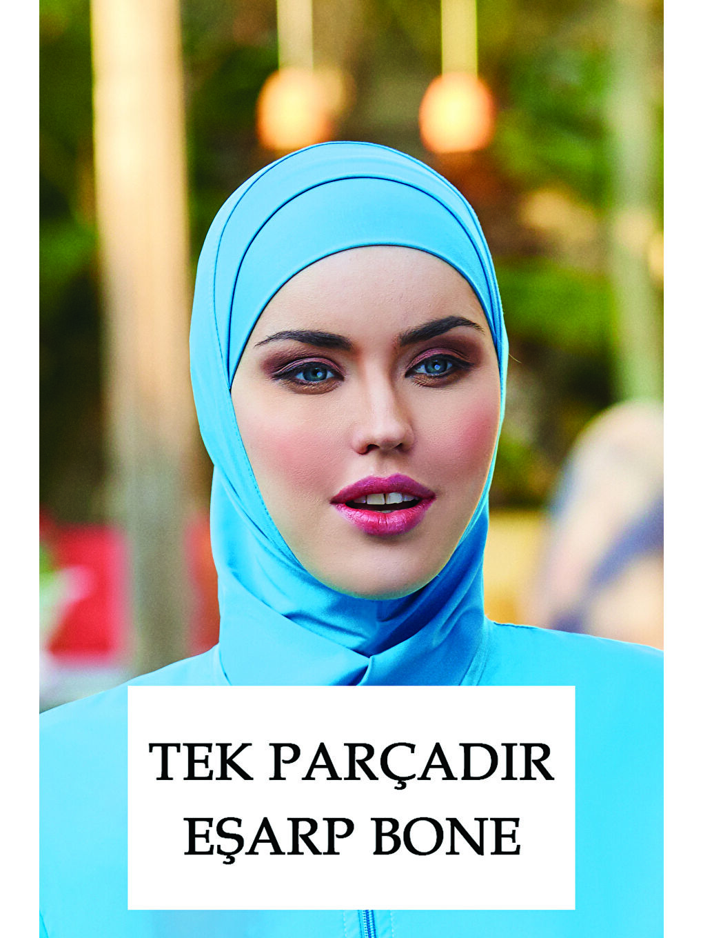 Yüzücü Eşarp Havuz Deniz Eşarp RBE-01 Mavi-1