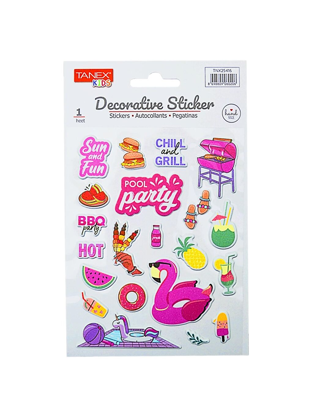 Kids Sticker Puffy Havuz Partisi Serisi 21 Parça (25416)
