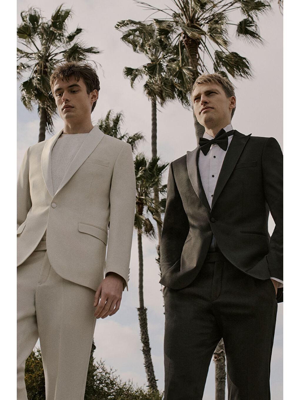 Erkek Ekru Slim Fit Dar Kesim Çıkma Şal Yaka Kapak Cepli Damatlık Smokin Takım-4