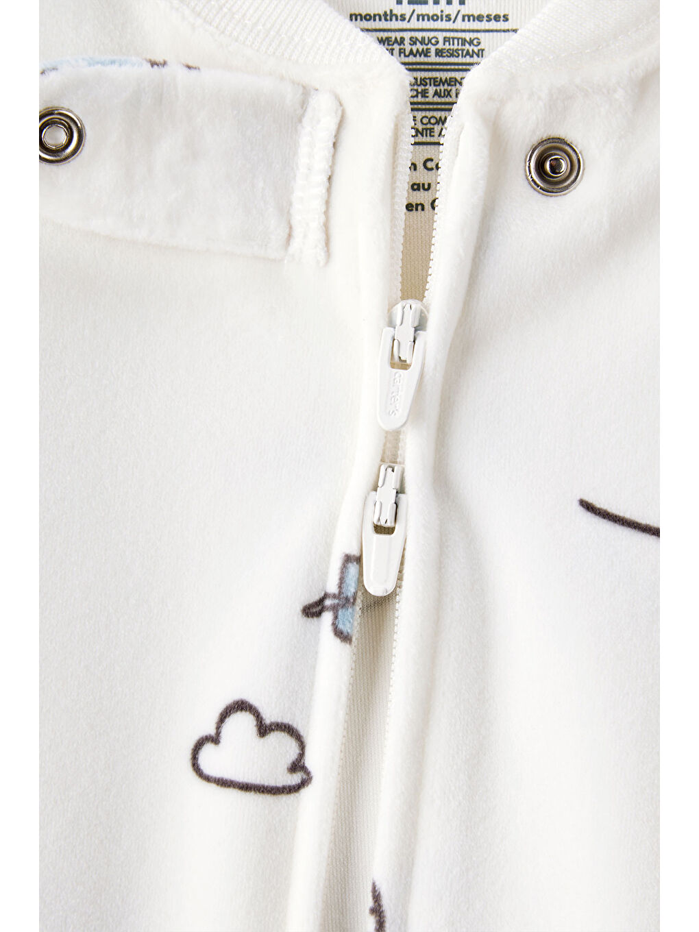 Erkek Bebek Ekru Polar Tulum-1