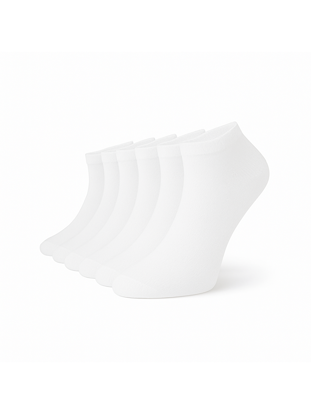 Beyaz 6'lı Kadın Pamuklu Yüksek Kaliteli Yumuşak Nefes Alabilen Dayanıklı Premium Kutulu Patik Çorap-1