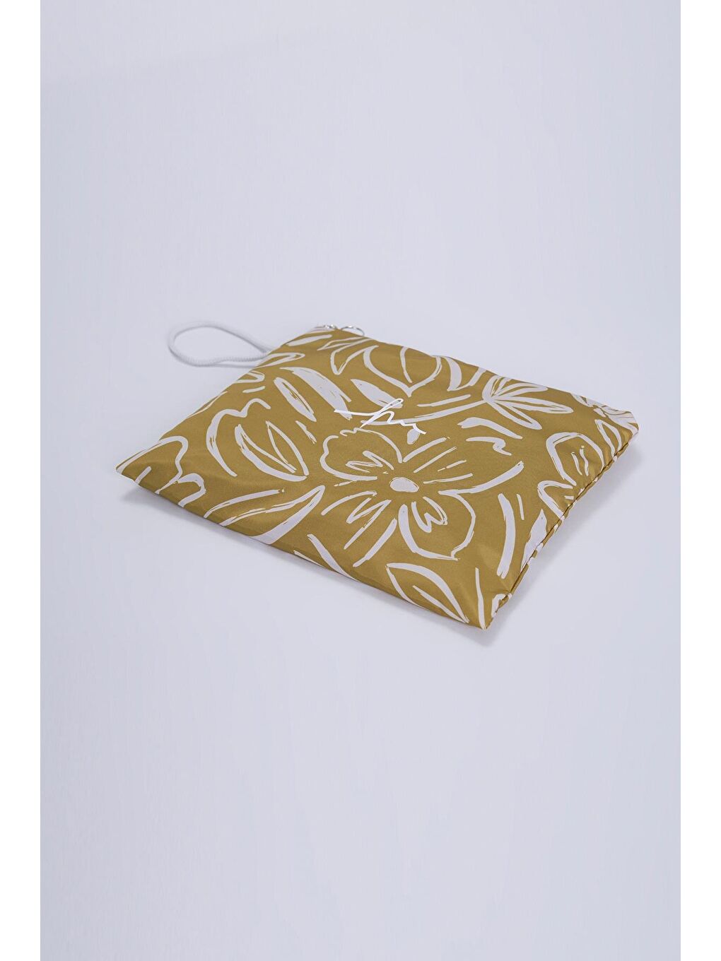 Esila Çiçek Desenli Siyah Hardal Jileli Tam Tesettür Mayo Üstü 2934-7