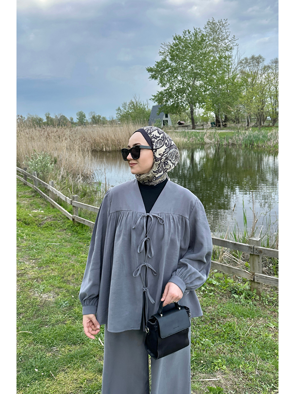 Kadın Önden Bağlamalı Cupra Takım Antrasit-2