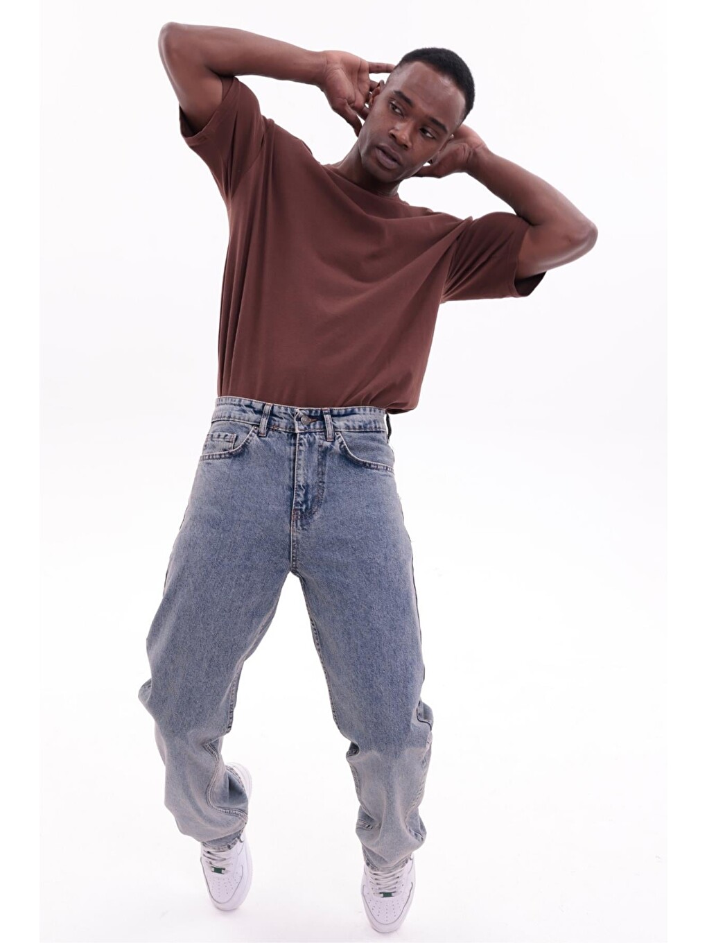 Mavi Erkek Baggy Bol Kesim Jean Pantolon