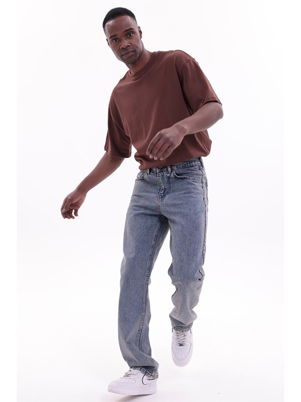 Mavi Erkek Baggy Bol Kesim Jean Pantolon-1