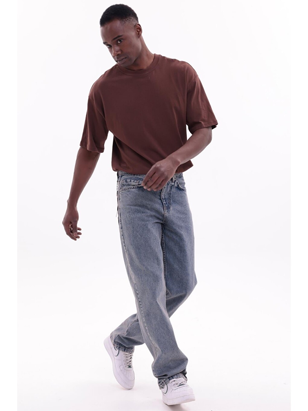 Mavi Erkek Baggy Bol Kesim Jean Pantolon-2