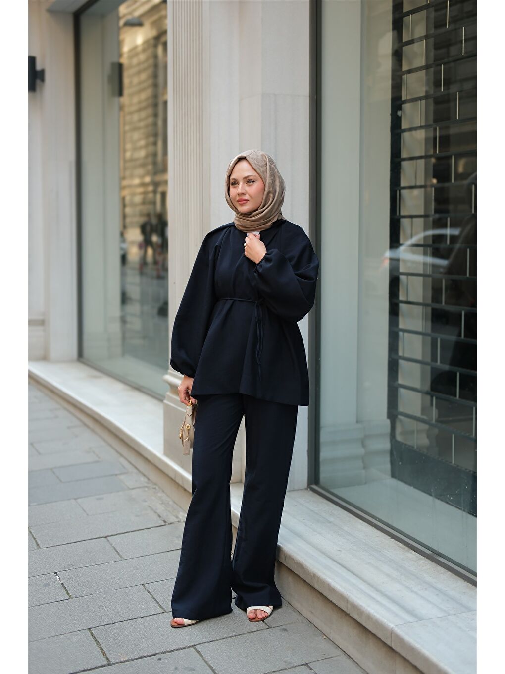 Kadın Olivia İncili Takım Lacivert-3