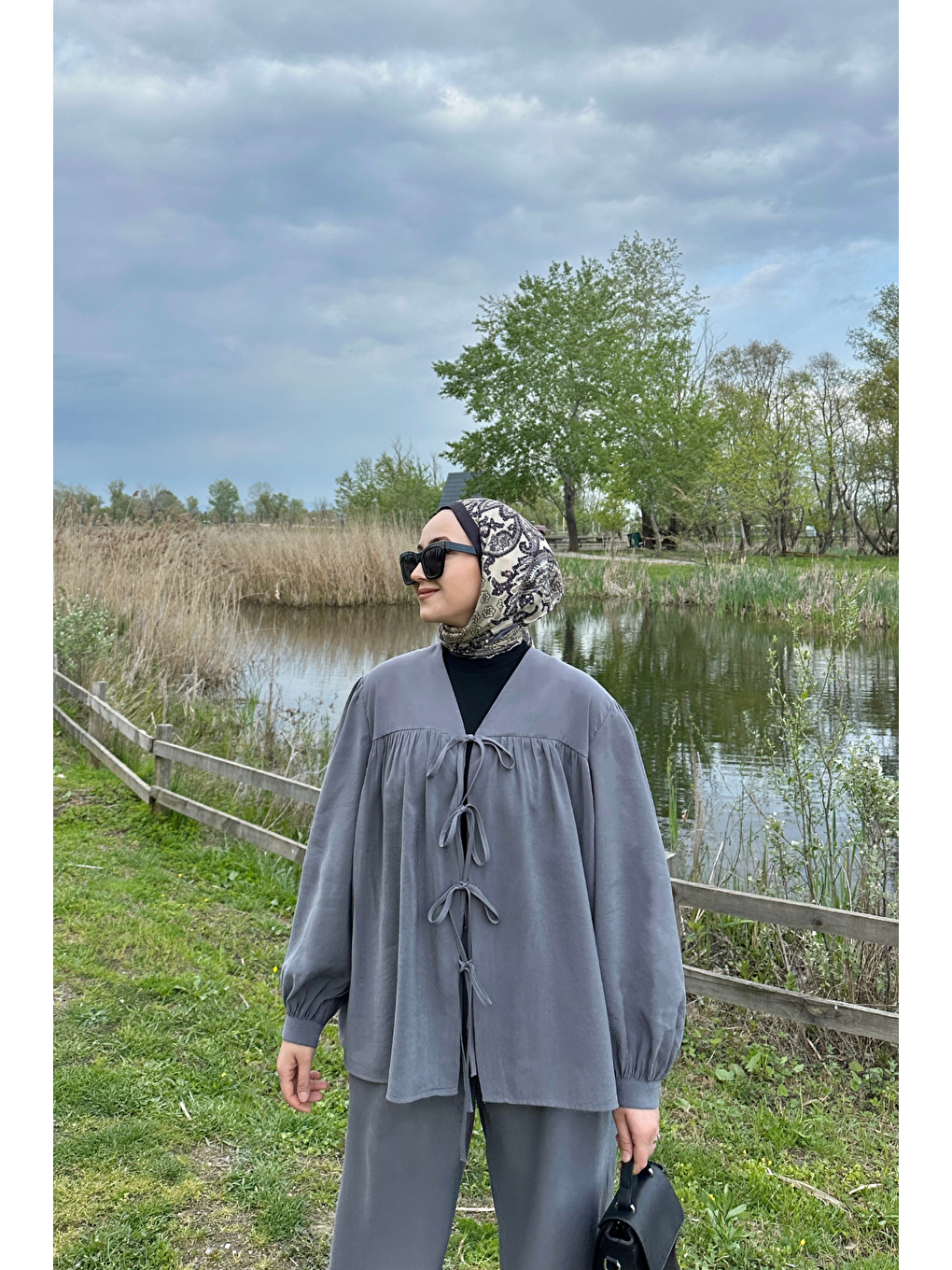 Kadın Önden Bağlamalı Cupra Takım Antrasit-3