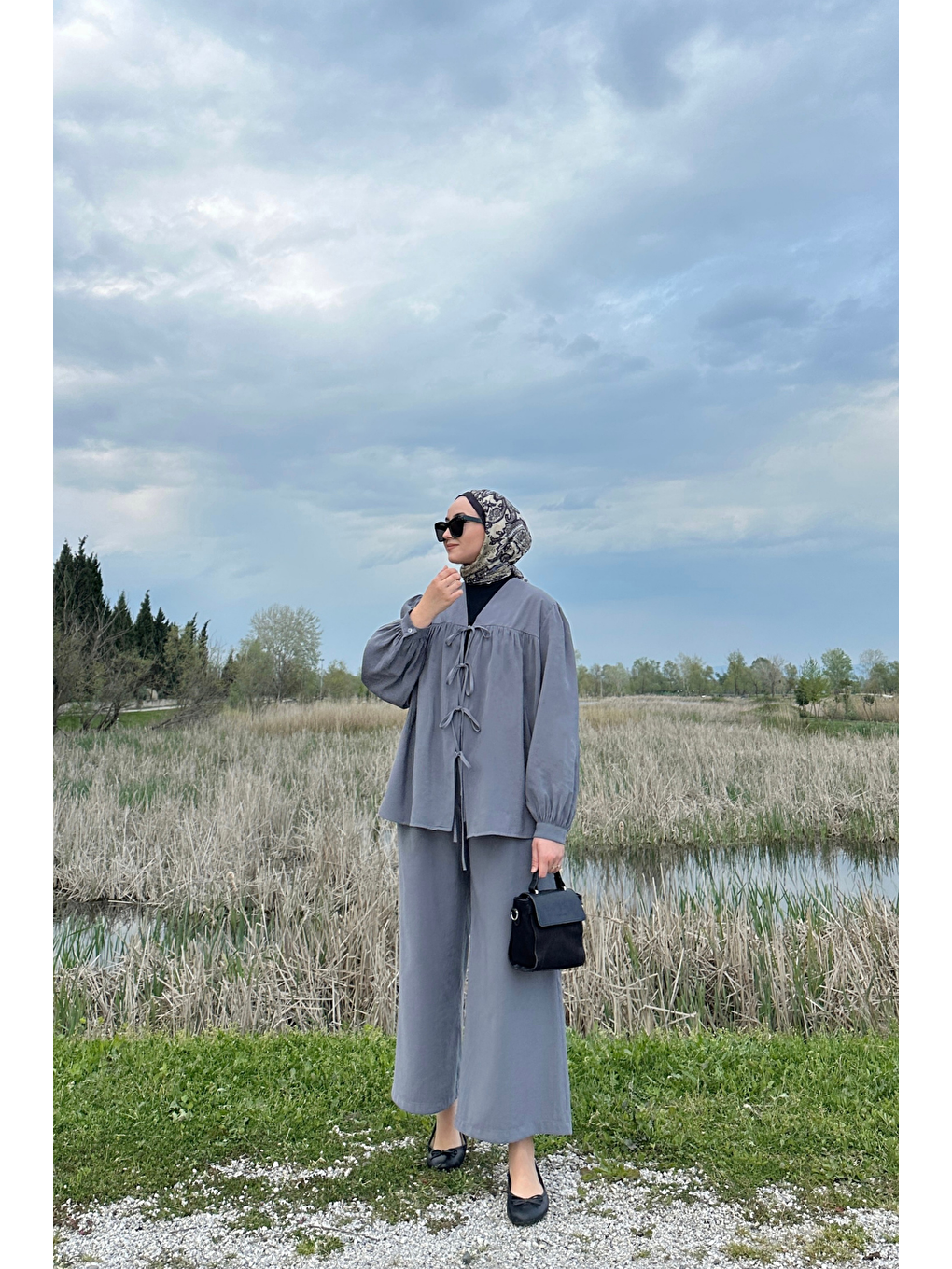 Kadın Önden Bağlamalı Cupra Takım Antrasit-4