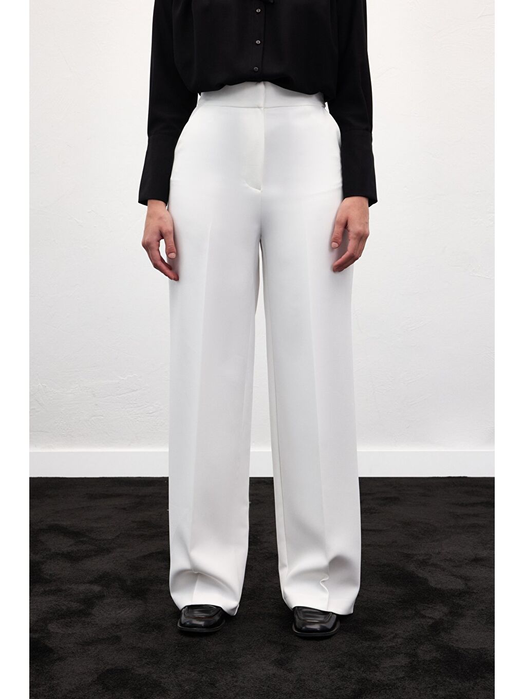 Cepli Klasik Pantolon - Ekru-5