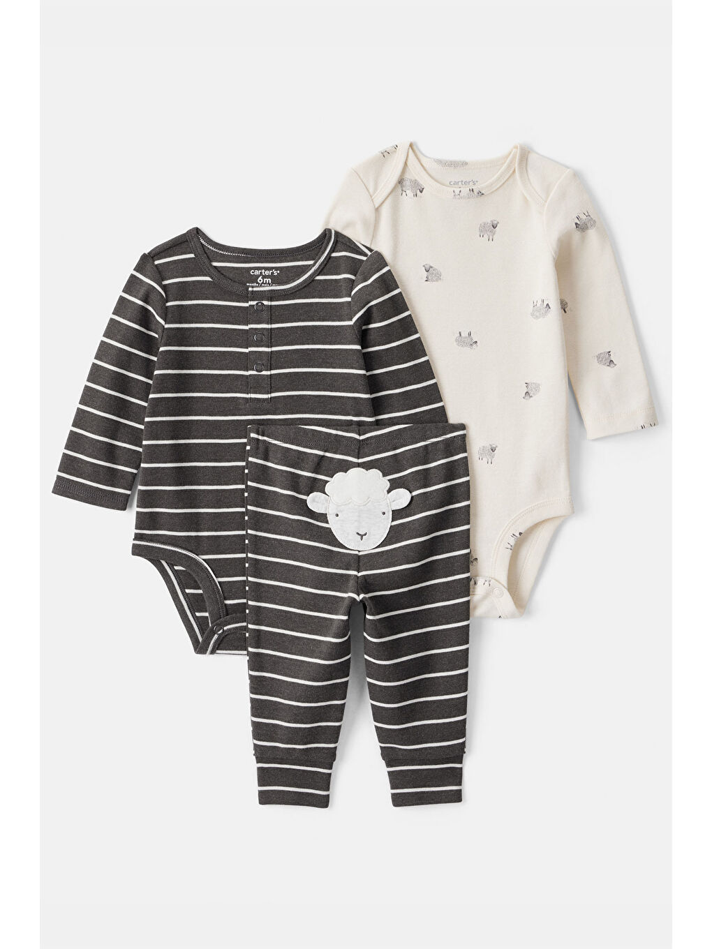 Erkek Bebek Ekru 3Lü Set