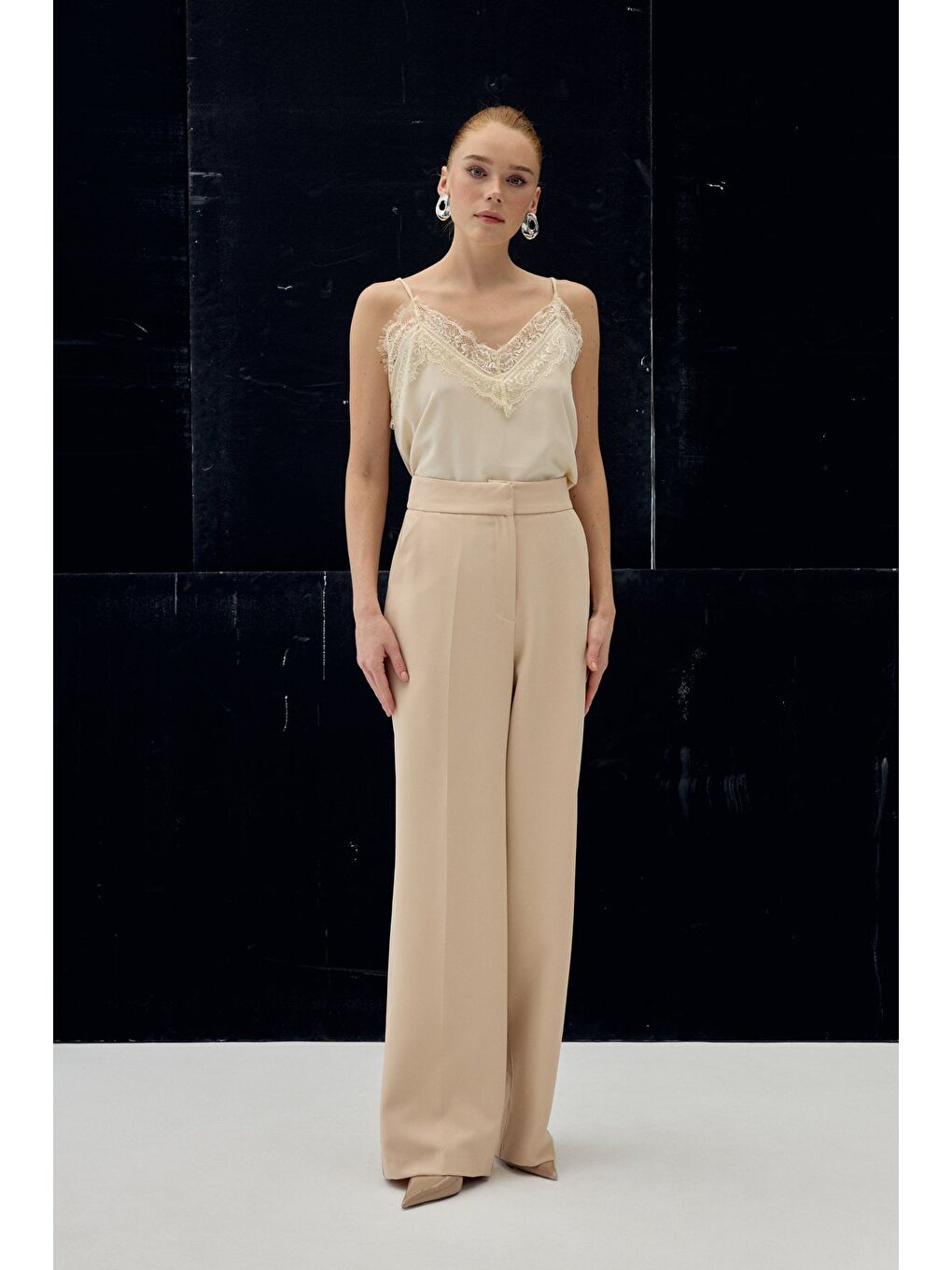 Cepli Klasik Pantolon - Bej-2