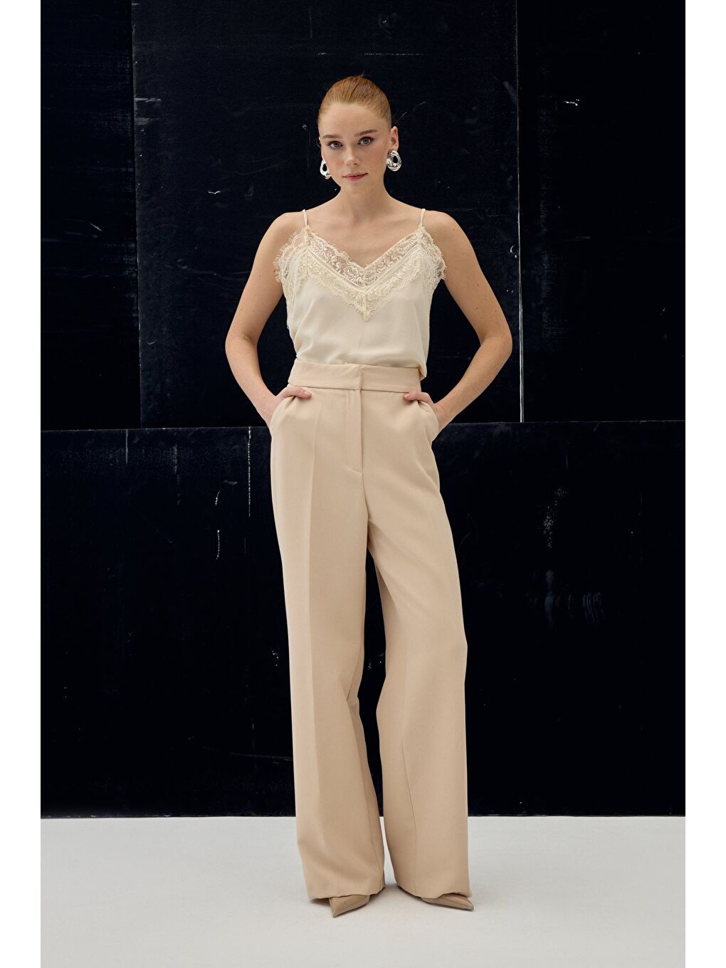 Cepli Klasik Pantolon - Bej-3