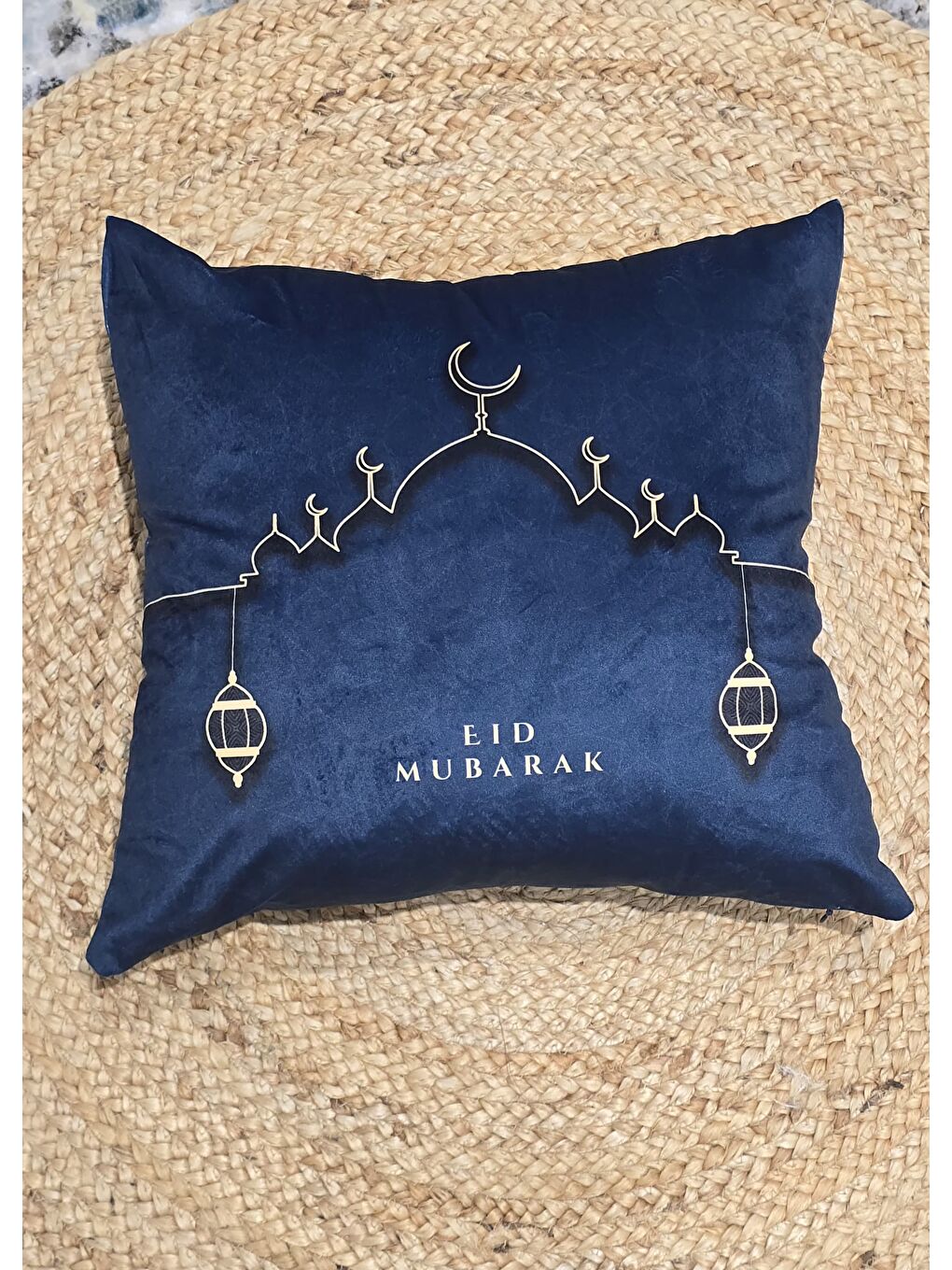 ASDIVA Lacivert Ramazan Temalı Dekoratif Kırlent Kılıfı 43x43 cm - 1