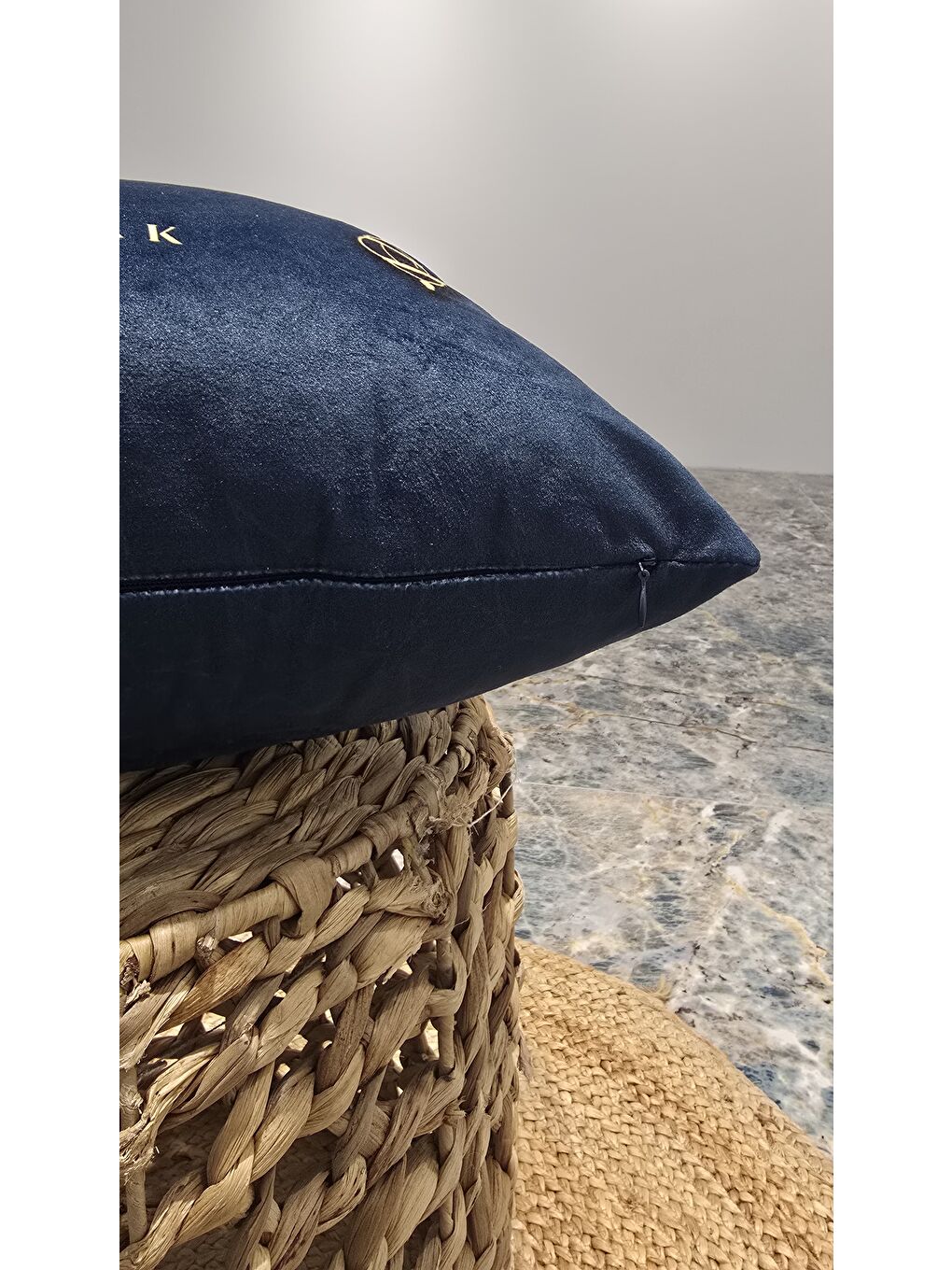 ASDIVA Lacivert Ramazan Temalı Dekoratif Kırlent Kılıfı 43x43 cm - 2