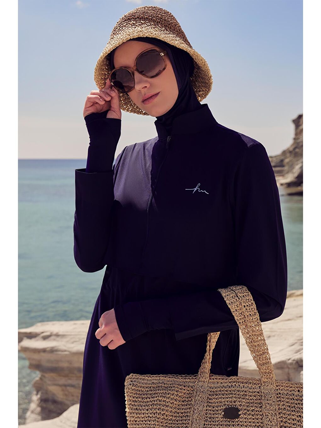 Esila Lacivert Tam Tesettür Mayo Üstü 2934-1