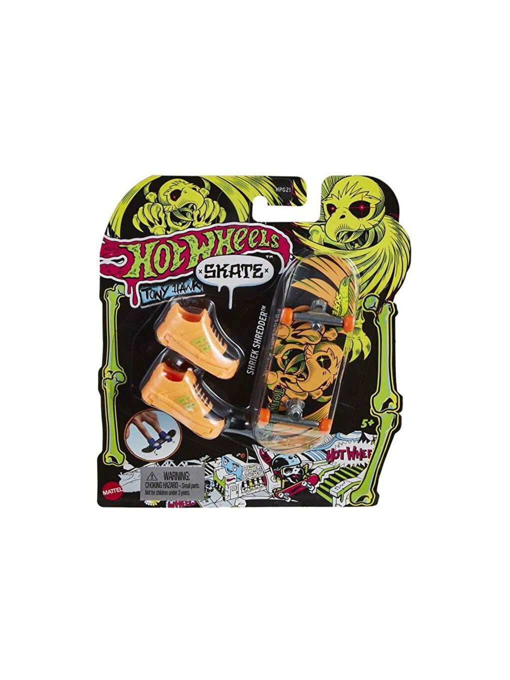 Skate Neon Temalı Parmak Kaykay ve Ayakkabı Paketleri HPG21-HVK43