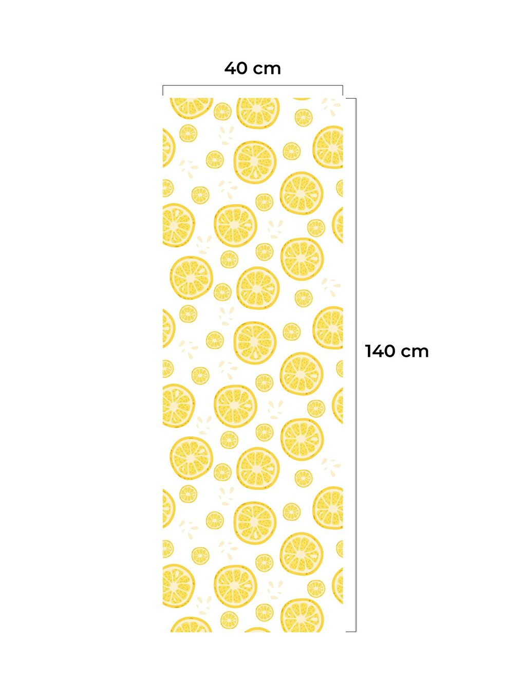 Limora Halka Dilim Limon Desenli Runner - Sarı/Beyaz 40x140 cm-2