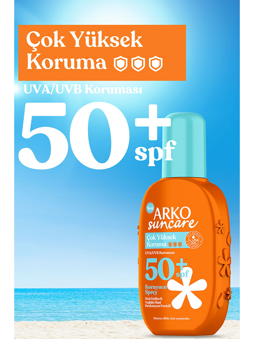 Arko Beyaz Spf50+ Vücut Güneş Kremi 200 Ml & Spf50+ Çocuk Bebek Güneş Kremi 200 ml Çanta Hediyeli İkili Set - 3