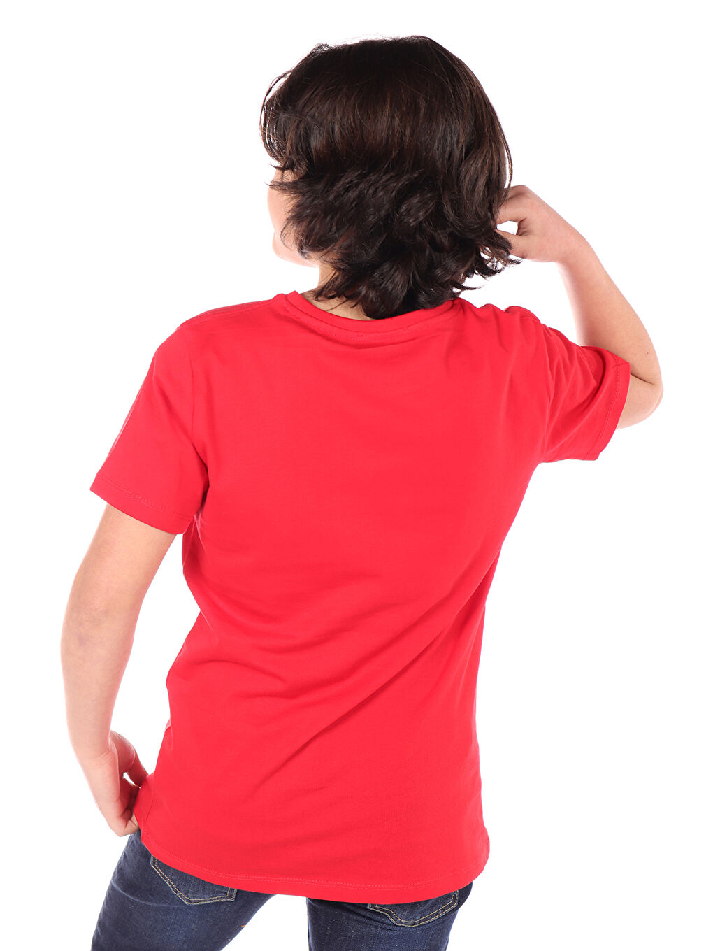 Kırmızı Erkek Çocuk Baskılı Tişört-1