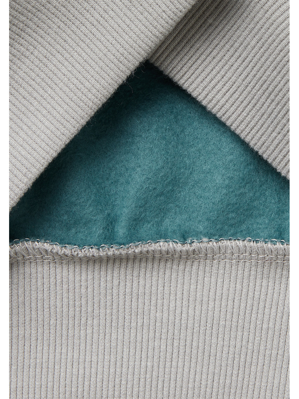 Erkek Çocuk Koyu Yeşil-gri Önü Logo Baskılı Cepli Nervürlü Kapüşonlu Sweatshirt-2