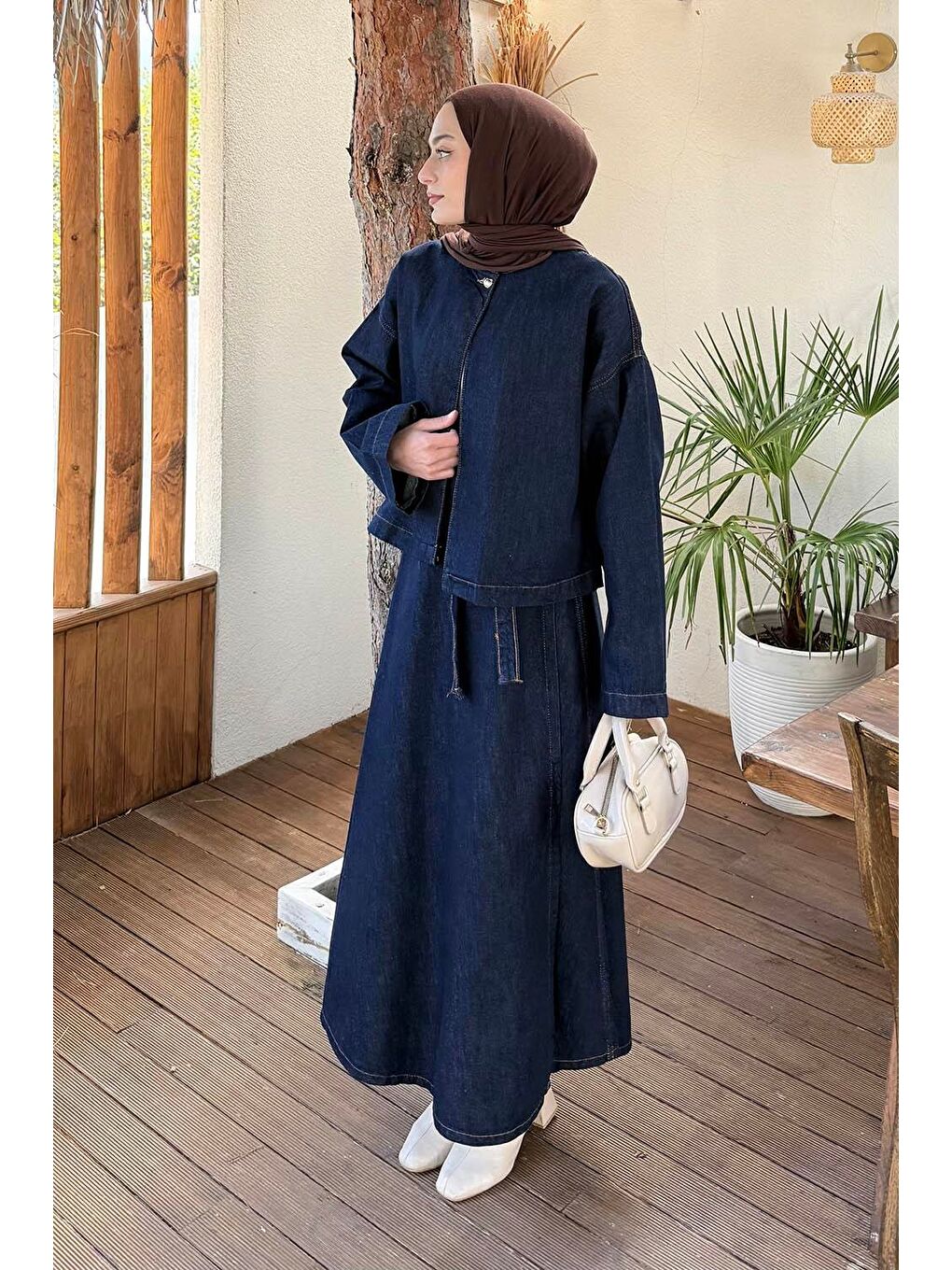 Etekli Jean Takım Koyu Mavi-1