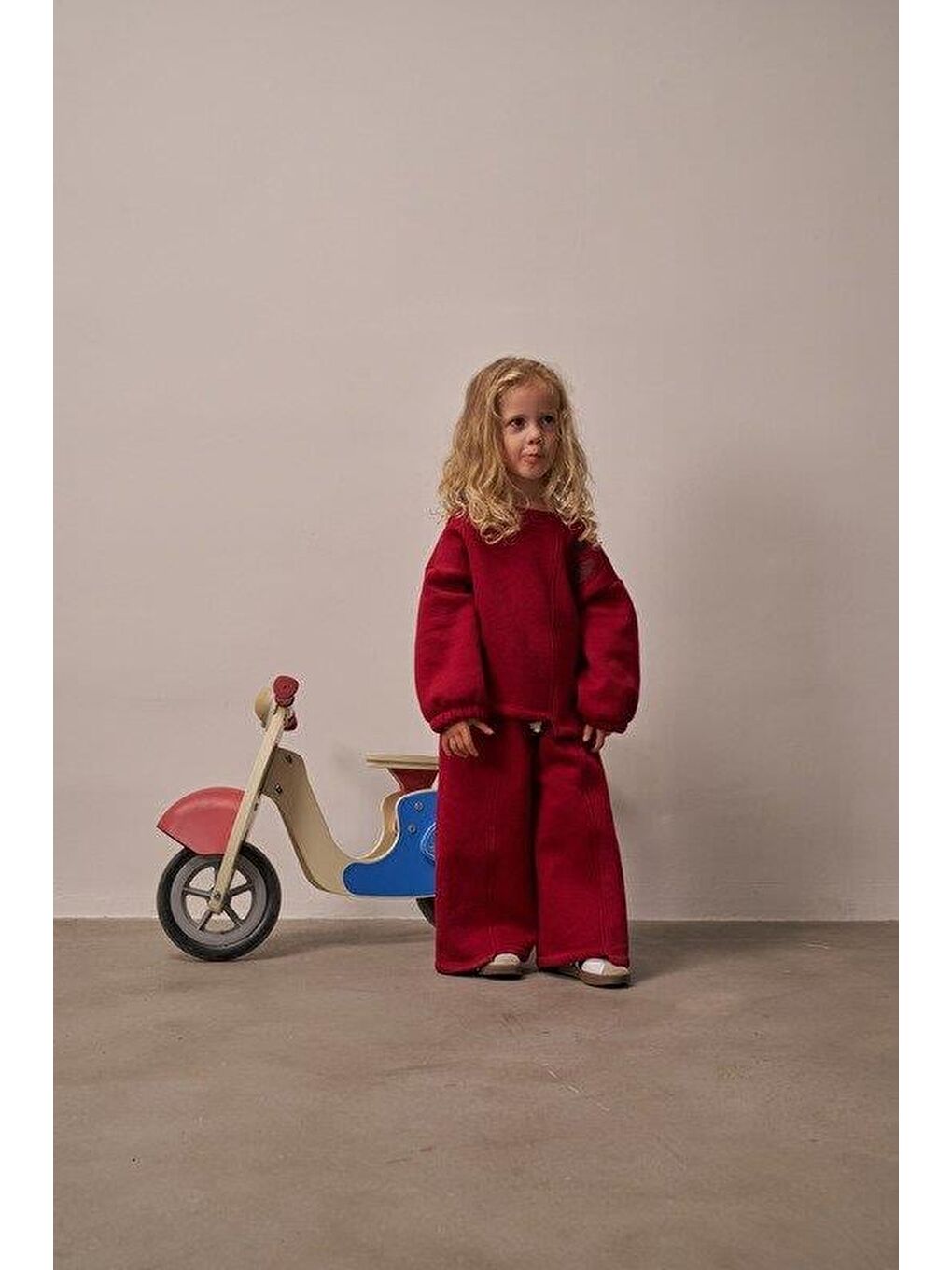 Bordo Omuz Nakışlı Asimetrik Detaylı Alt Üst Takım