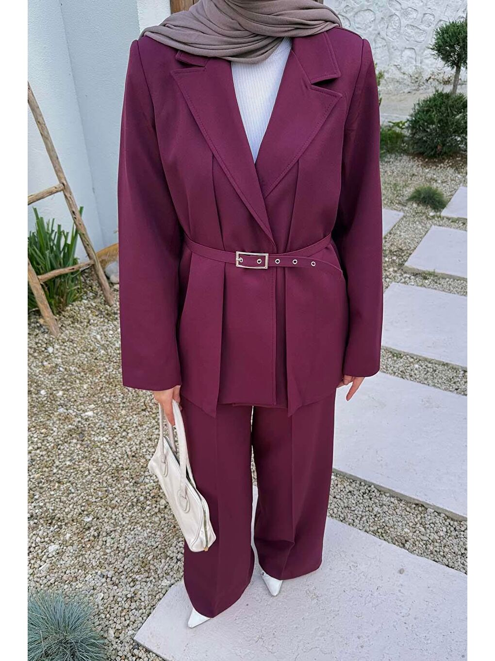 Pensli Ceket-Pantolon İkili Takım Bordo-2
