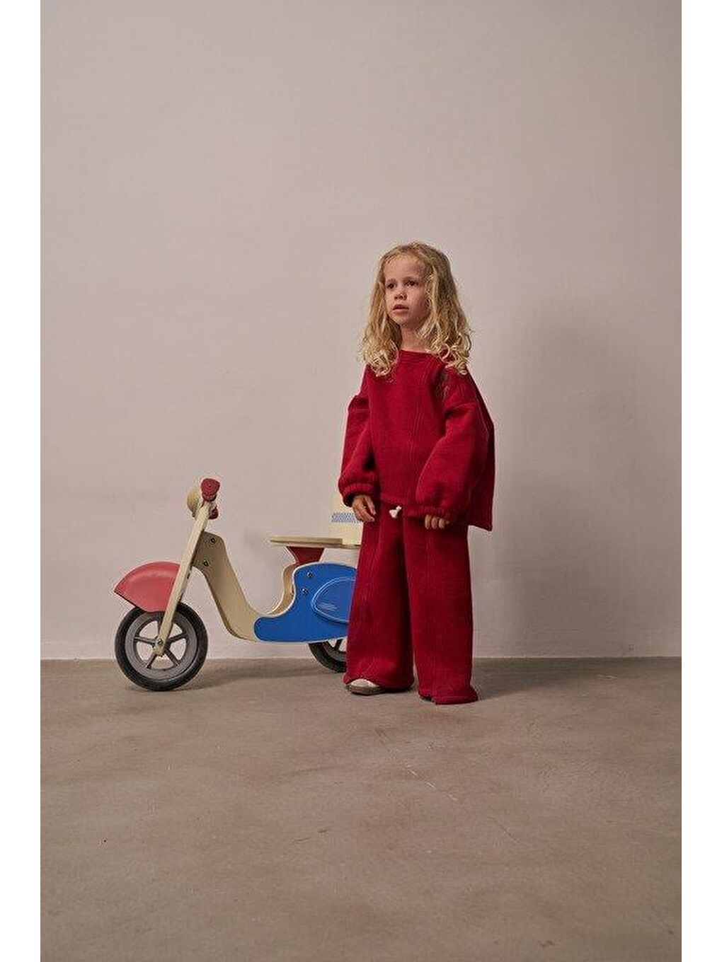 Bordo Omuz Nakışlı Asimetrik Detaylı Alt Üst Takım-3