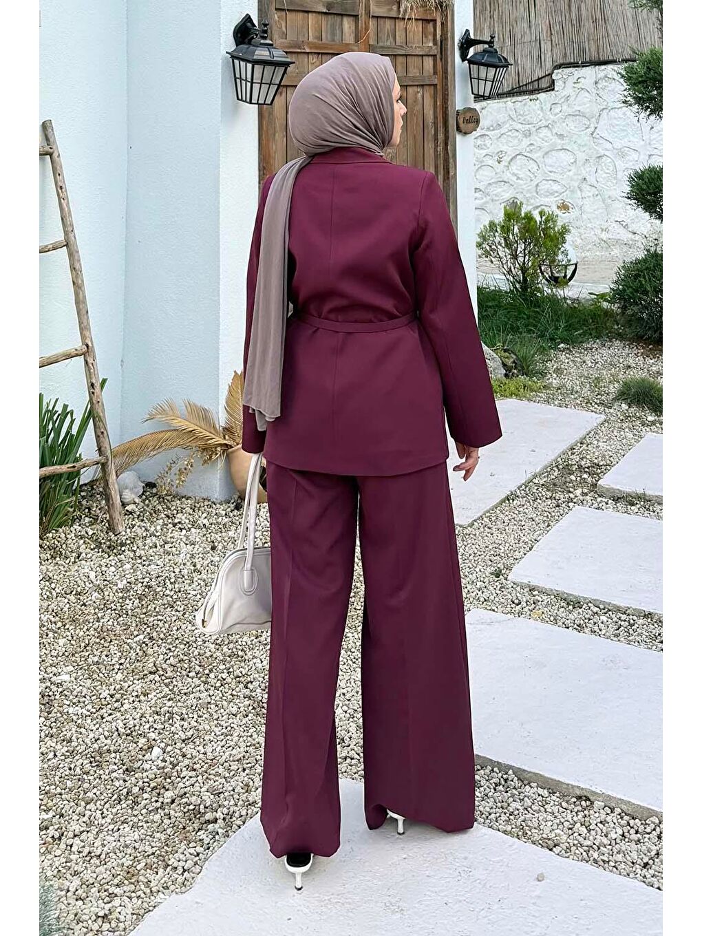 Pensli Ceket-Pantolon İkili Takım Bordo-3