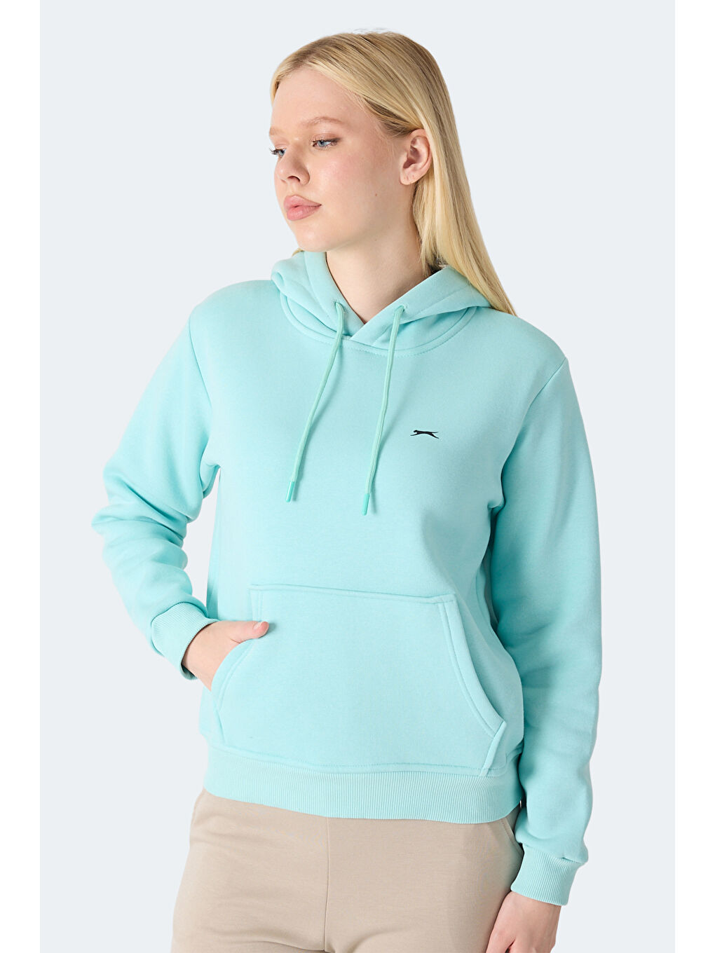 MISTY I Kadın Kapüşonlu Turkuaz Sweatshırt-3