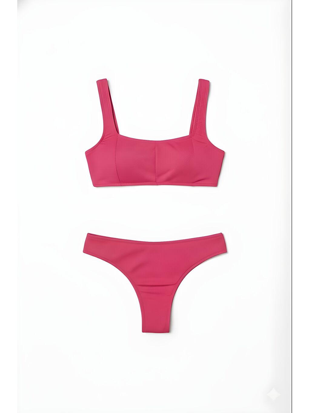 Straplez Bikini Takım 3227 Fuşya