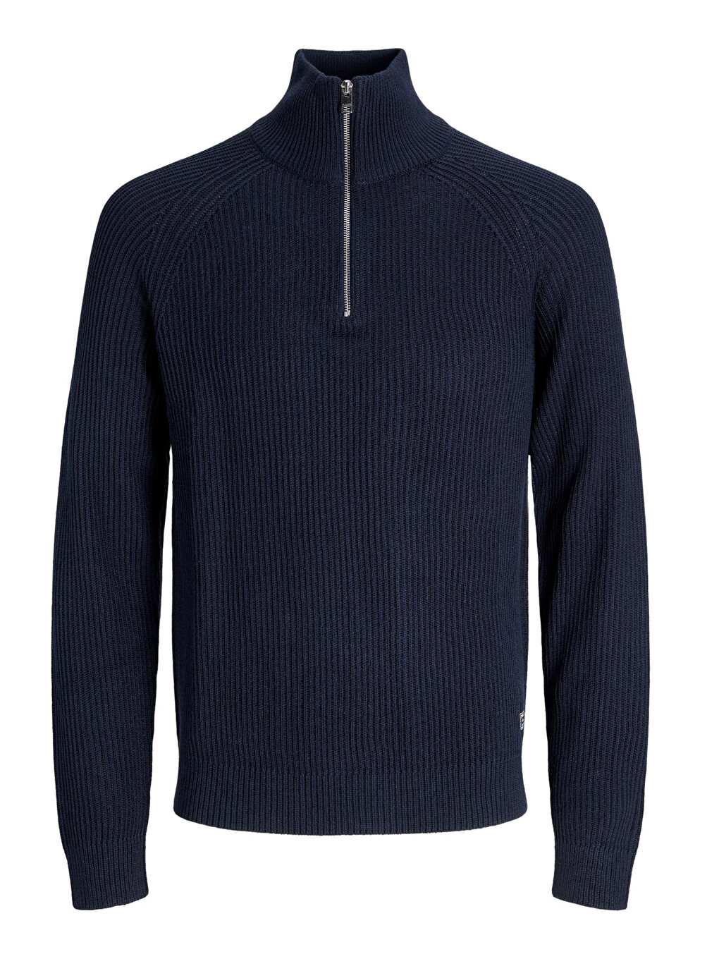 Lacivert Jjpannel Pamuk Karışımlı Regular Fit Yarım Fermuarlı Dik Yaka Kazak 12278919-4