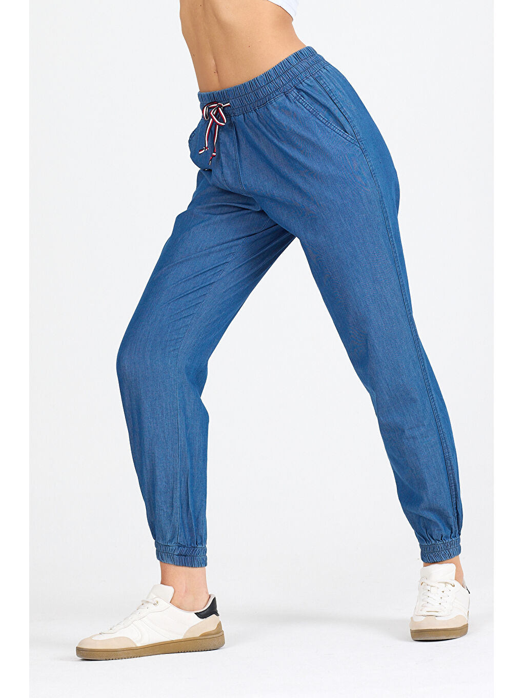 Mavi Paça Lastikli Tensell Pantolon 5550-4