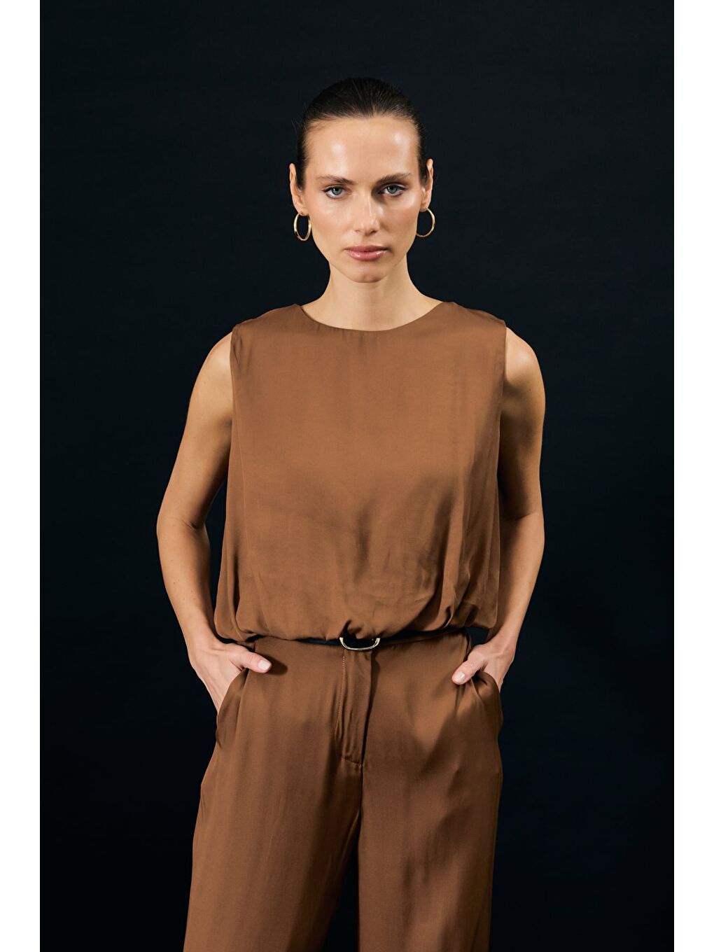 Kahverengi Colin Bluz - Kahve-1