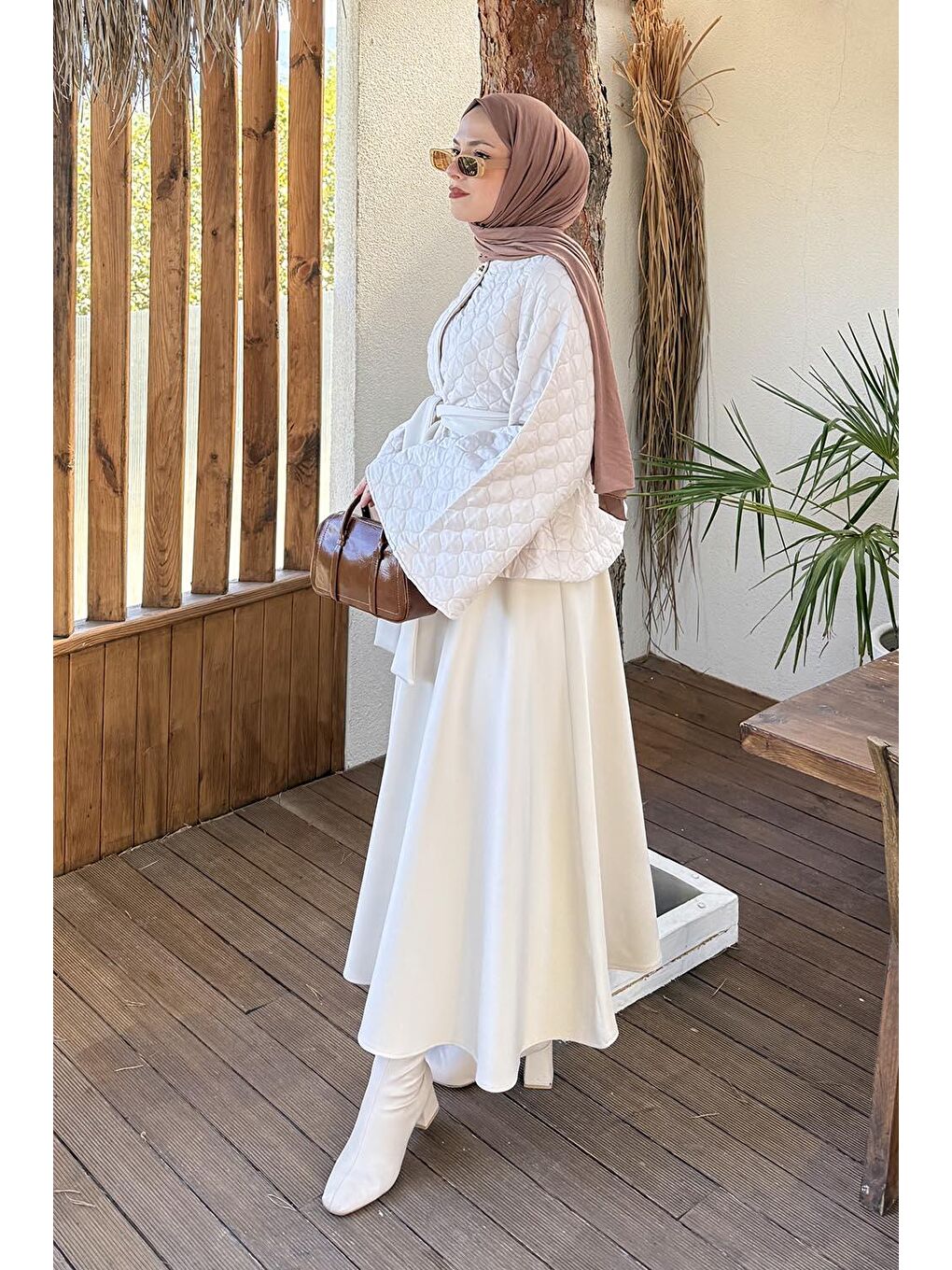 Scuba Etekli İkili Takım Bej-1