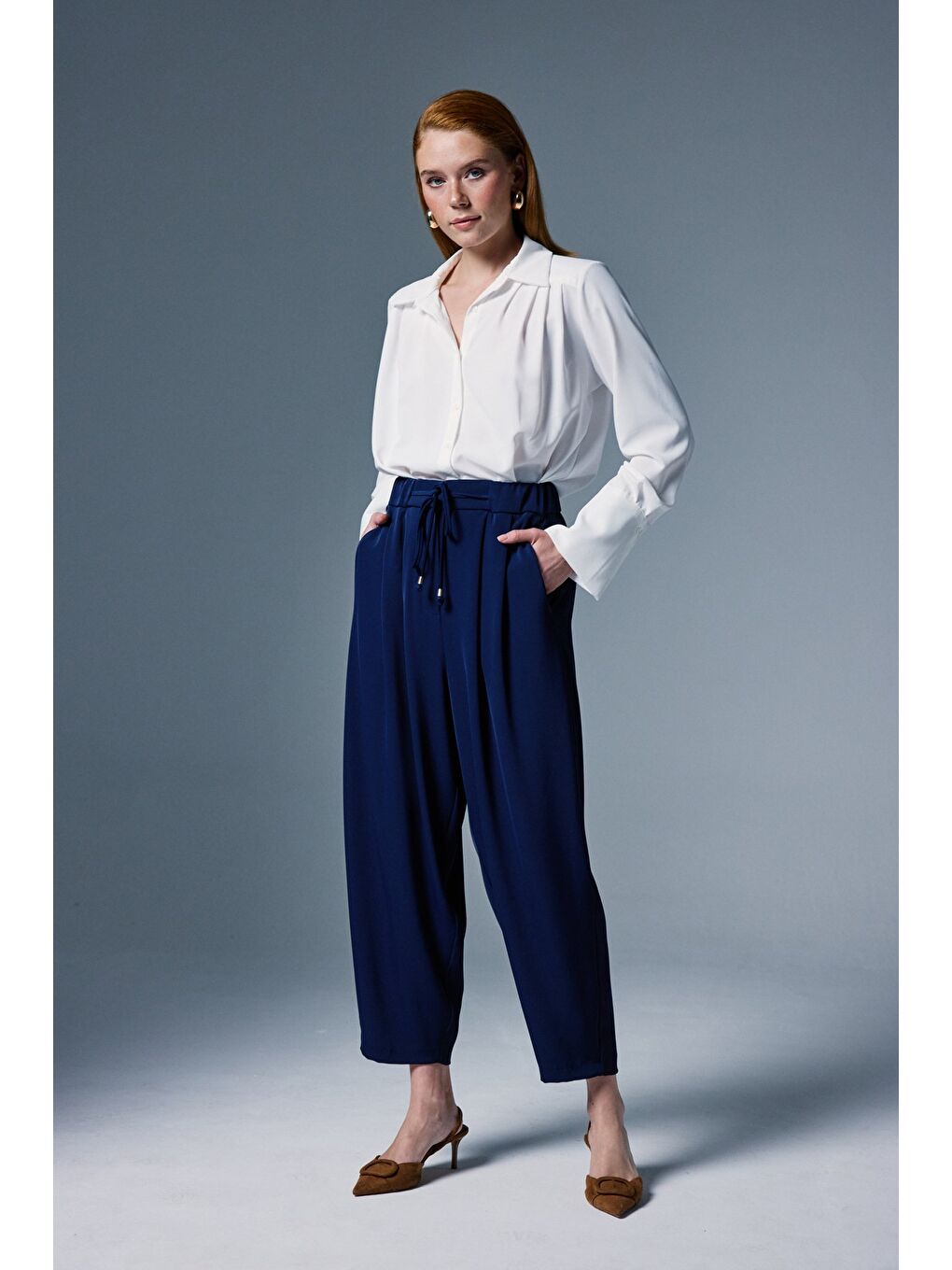 Talia Pantolon - Lacivert-5