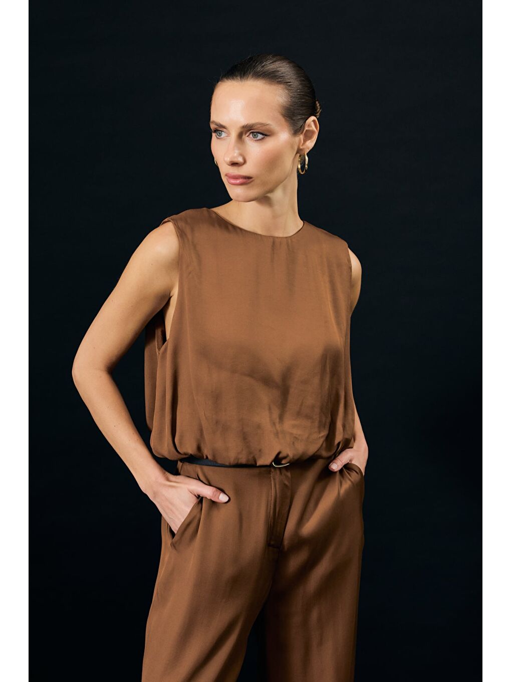 Kahverengi Colin Bluz - Kahve-2