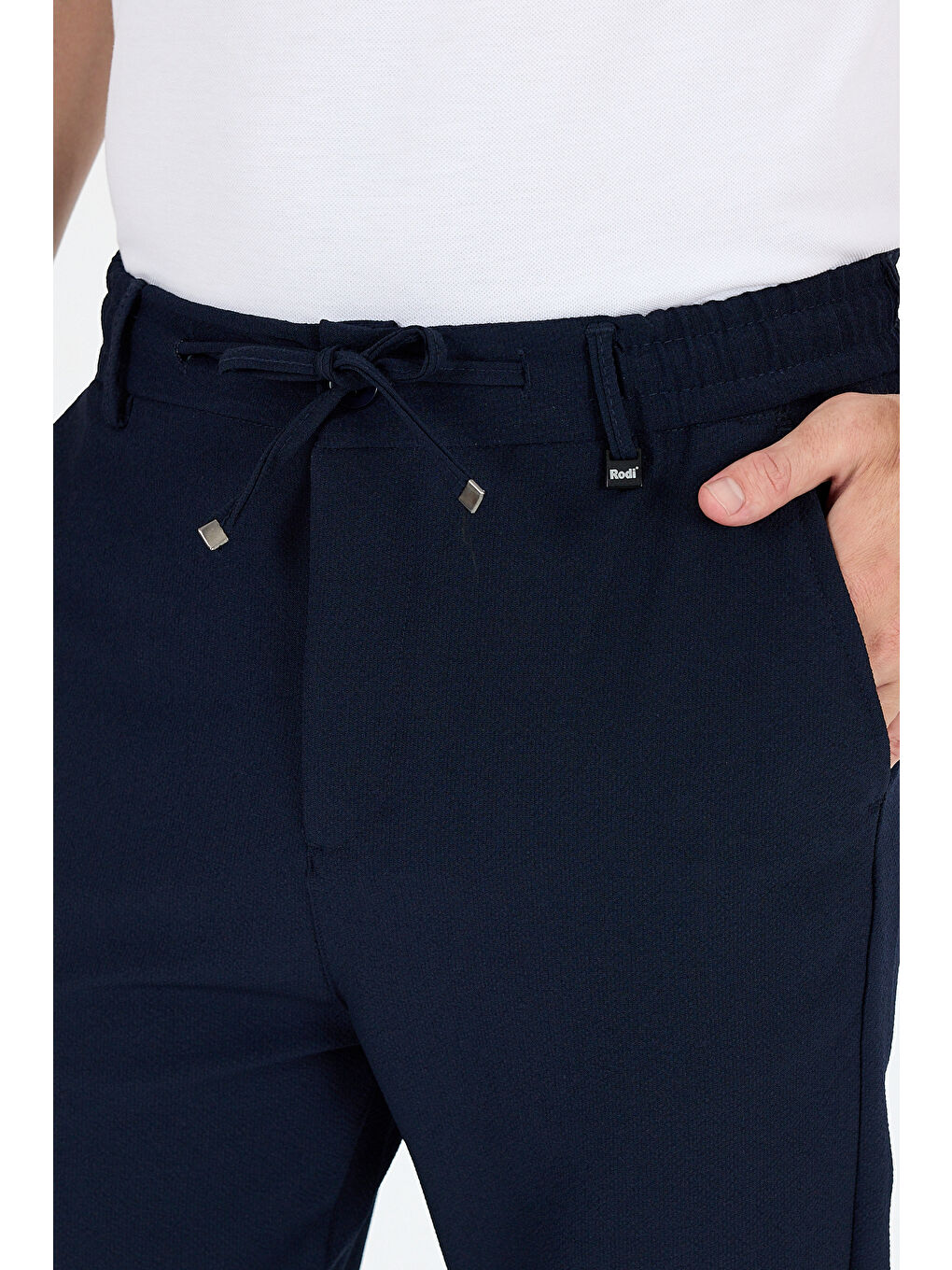 Lacivert Sinyor Cepli Günlük Spor %95 Polyester%5 Elastan Rahat Kalıp Erkek Jogger Pantolon Eşofman Altı 3668-2