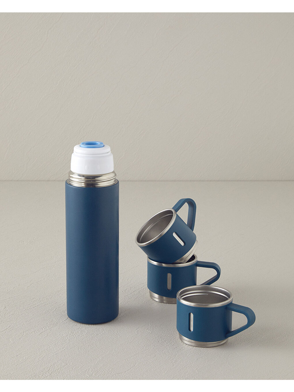 Lola Paslanmaz Çelik 3 Parça Termos 500 ml Mavi-1