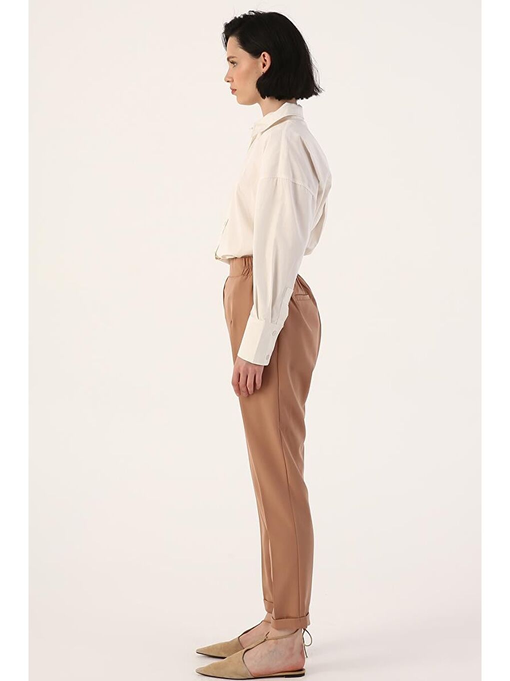 Kahverengi Toprak-Büyük Beden Pantolon-1