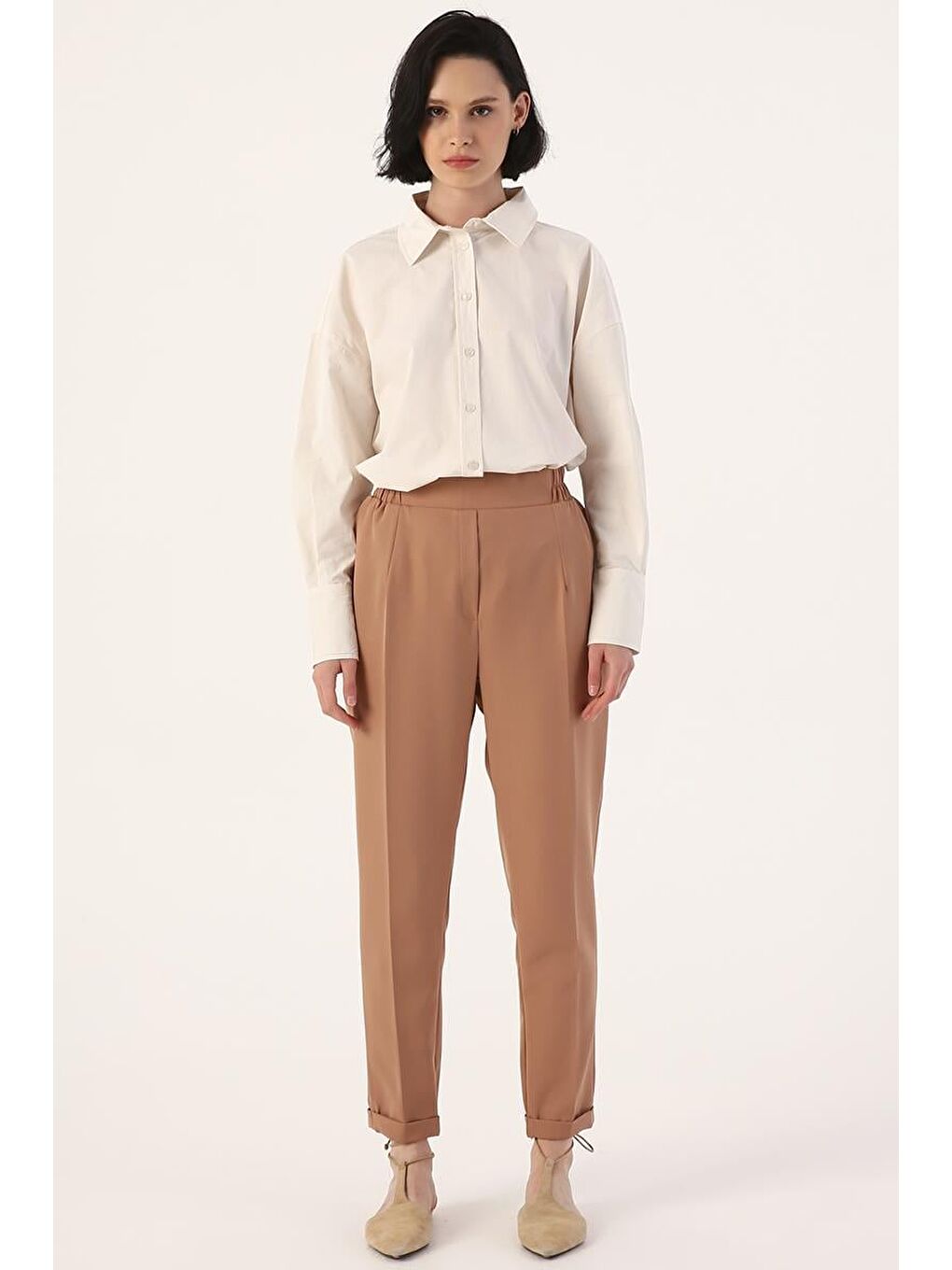 Kahverengi Toprak-Büyük Beden Pantolon-2