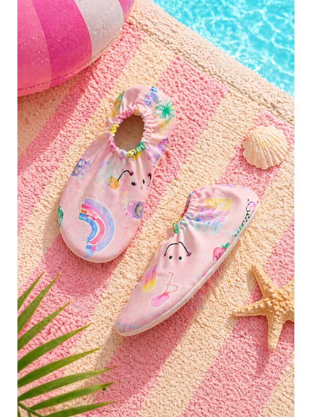 Summer Pembe Renk Kaymaz Taban Bebek - Çocuk Deniz Ayakkabısı-1