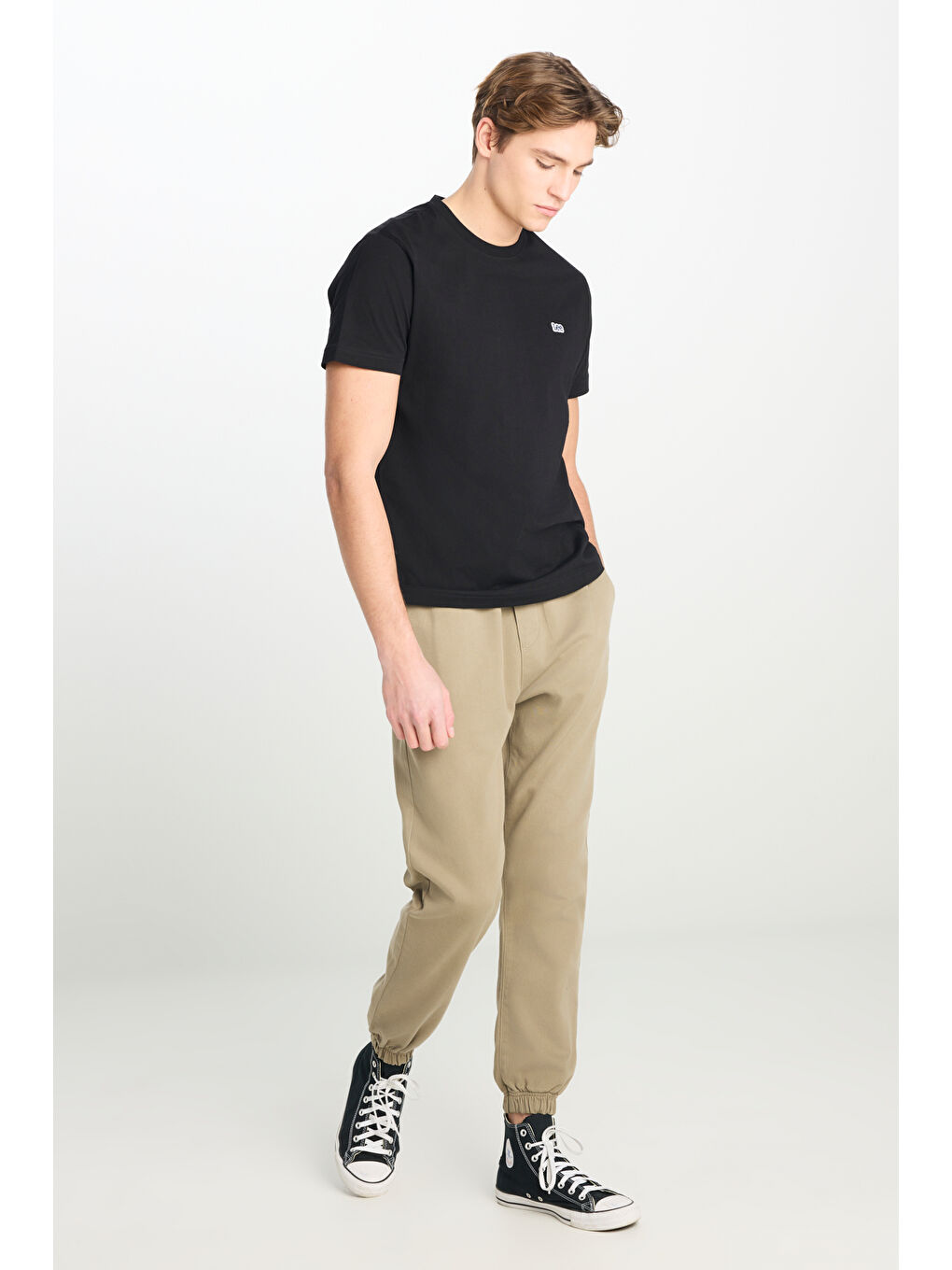 Regular Fit Normal Kesim Ribanalı Paça Açık Yeşil Jogger Pantolon-1