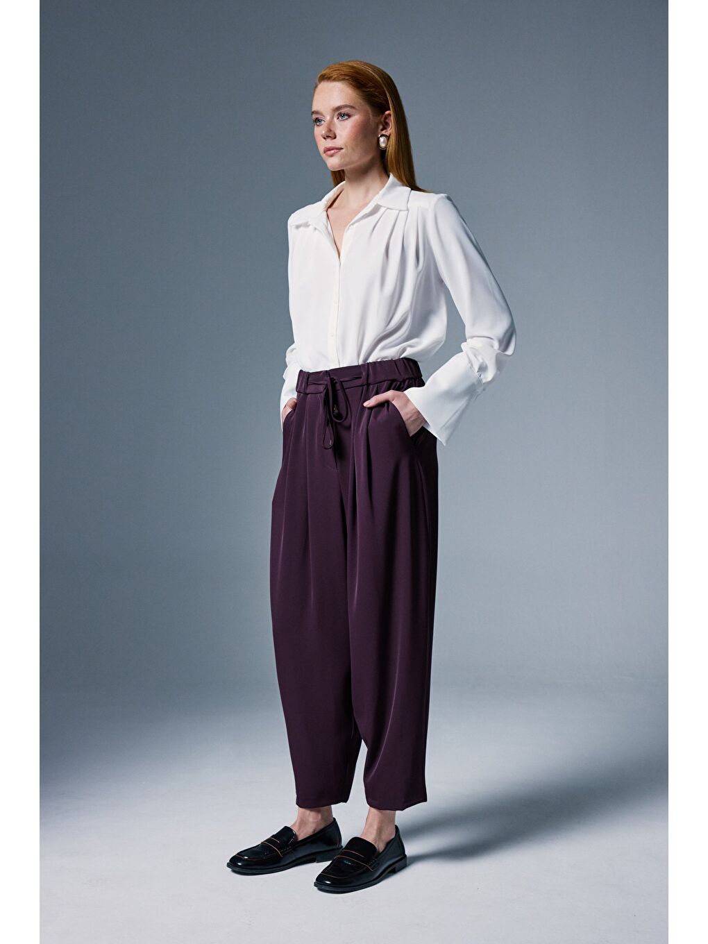 Talia Pantolon - Mürdüm-1