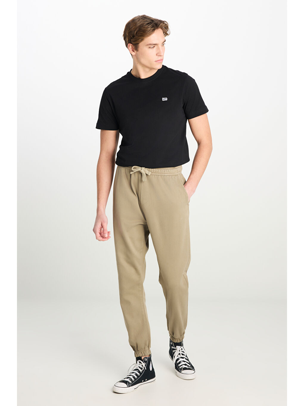 Regular Fit Normal Kesim Ribanalı Paça Açık Yeşil Jogger Pantolon-2