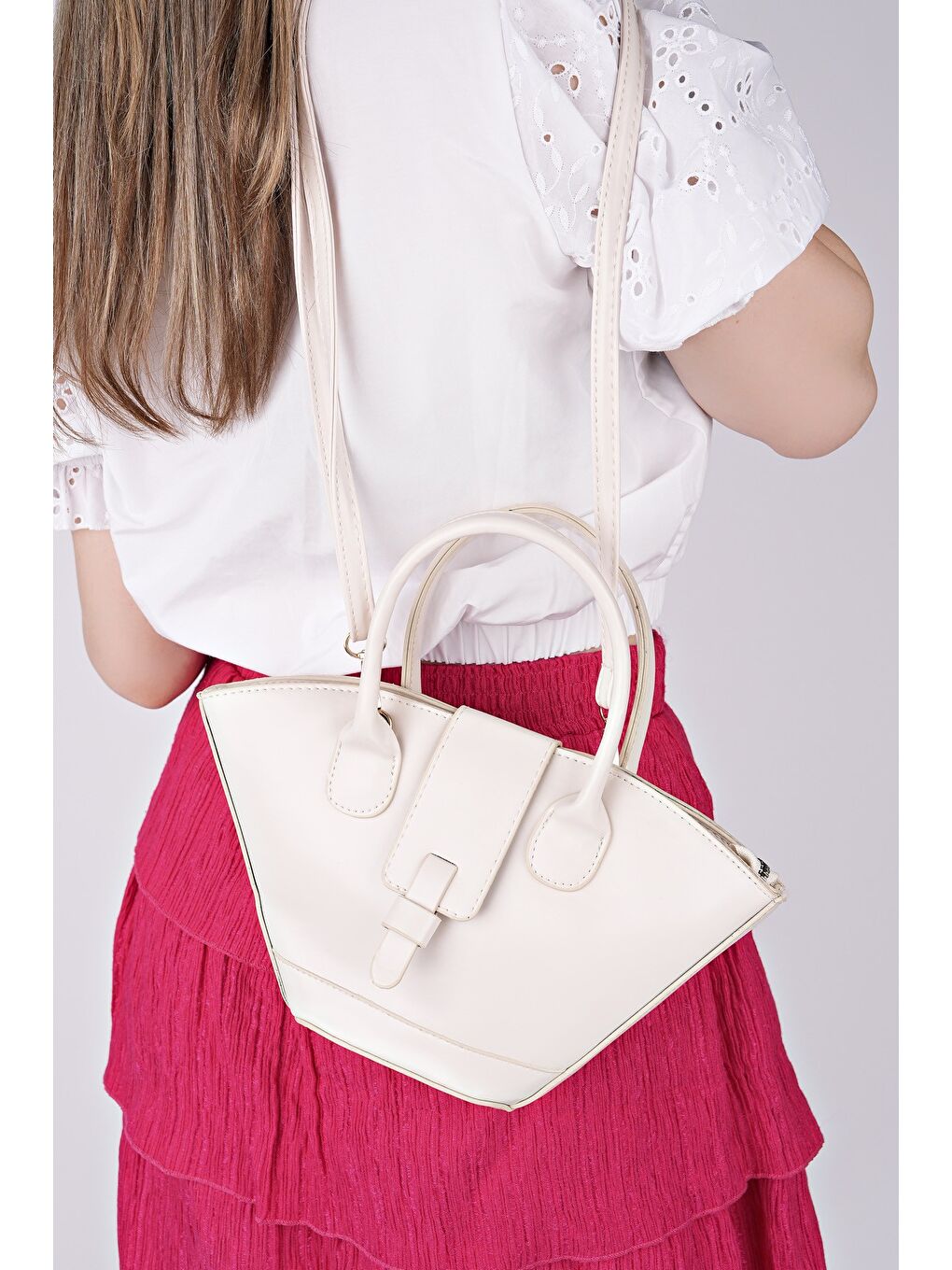 Bej DORENA Kadın El ve Omuz Çantası-2