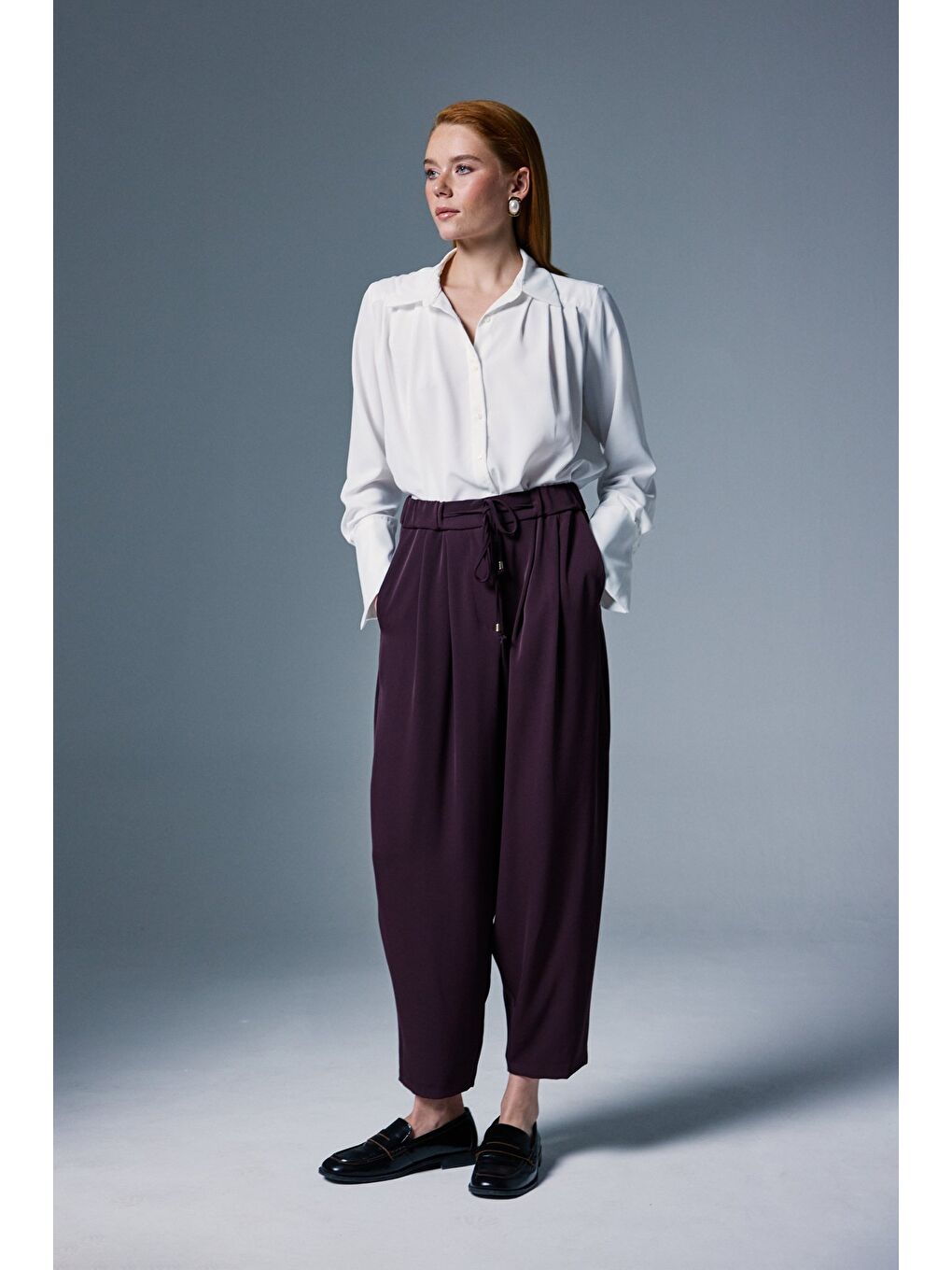 Talia Pantolon - Mürdüm-4